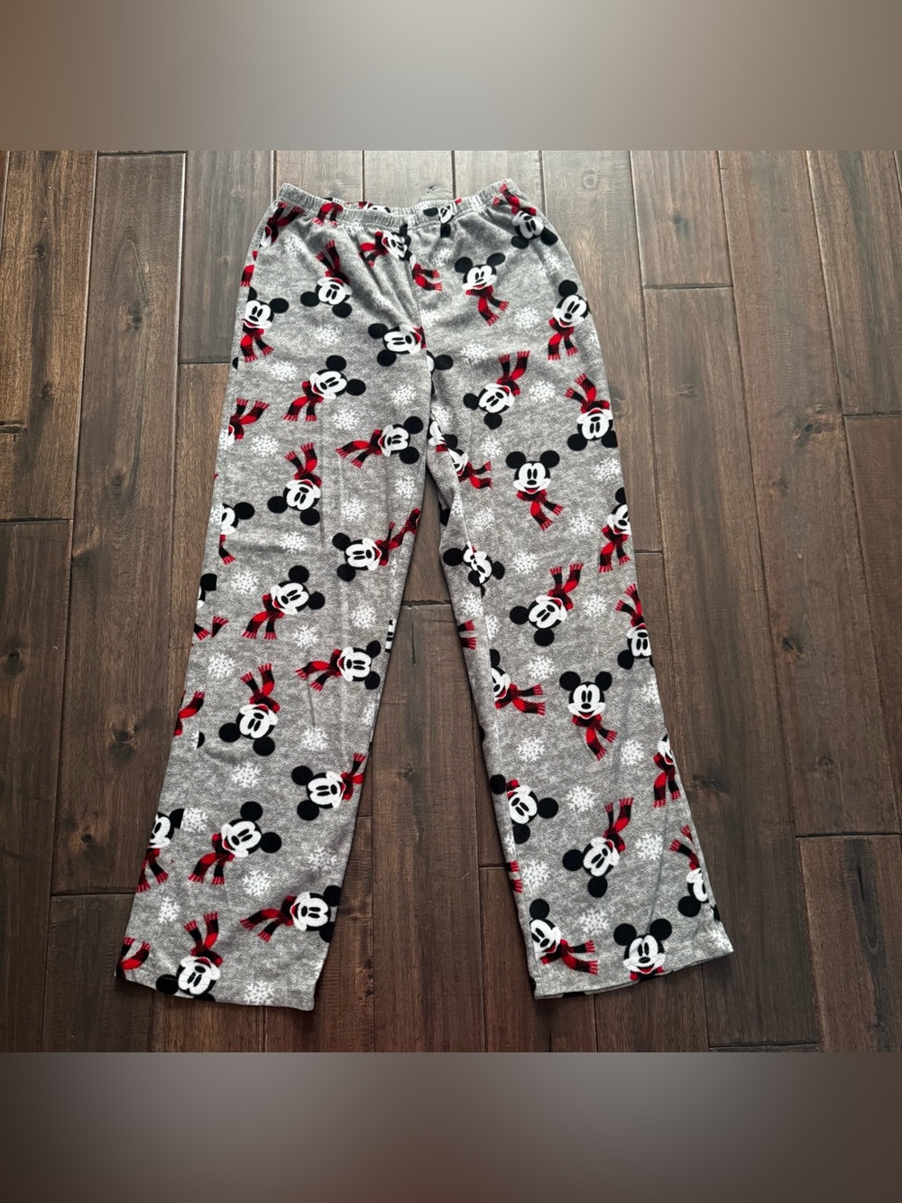 Disney Mickey Mouse Winter Snowflake Pajama Pants Small